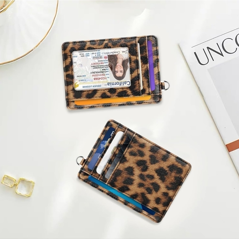 Leopard Print Card Holder